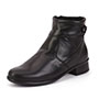 Чёрные низкие ботинки из натуральной кожи FRANCESCO DONNI FRANCESCO DONNI
